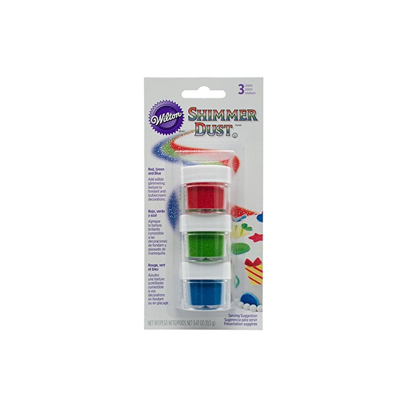 Wilton Shimmer Dust 3 Count Primary