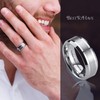 BESTTOHAVE Mens Tungsten Carbide Wedding Engagement Scratch Resistant 8mm Band