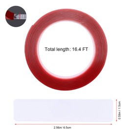 MWOOT 48PCS Nail Art Display Stand Holder with 5M Removable Double Sided Mounting Tape,Transparent Nail Practice Holder Acrylic Fake Nails Showing Stand for DIY Nail Salon