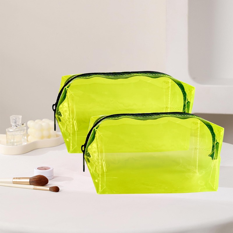 TotePrint TSA Approved Clear PVC Toiletry Organizer Bag 2Pcs Multipurpose