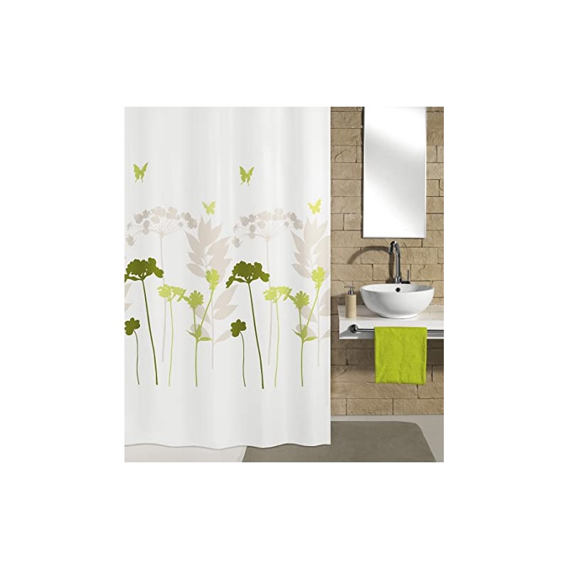 Kleine Wolke Shower Curtain, Polyester, Green, Barcelona
