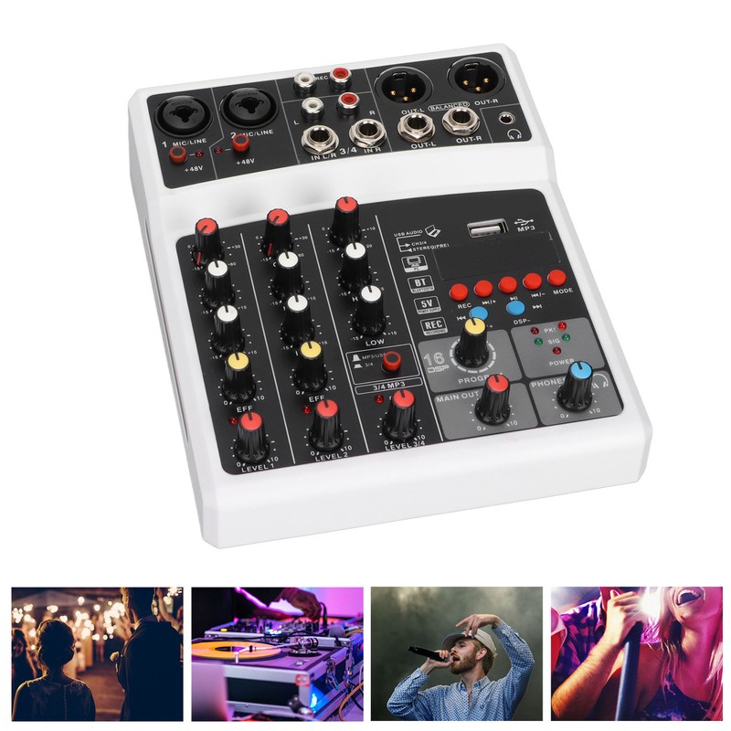 BMG‑04D 4 Channel Mixer 48V Phantom Power Stereo Recording 4