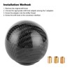Car Shift Knob with Adapters Universal Black Carbon Fiber Gear