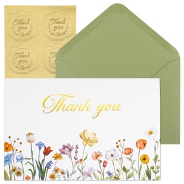 Thank You Cards with Envelopes, 50 Pack Thank You Cards Bulk Thank You Notes with Envelopes & Stickers 4x6 Inch Thank You Cards for Wedding, Baby Shower, Graduation, Bridal Shower, Business,Birthday