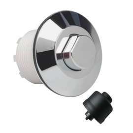 Replacement Chrome Toilet Flush Button & Spare Bellow Set Fits Grohe Adagio Cisterns 38488/113219