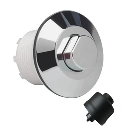 Replacement Chrome Toilet Flush Button & Spare Bellow Set Fits Grohe Adagio Cisterns 38488/113219