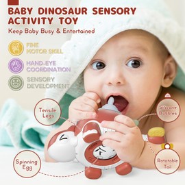 Lehoo Castle Toy from 1 year baby boy girl Montessori sensory toy dinosaur toddler toy, early development learning toy gift, pop fidget spinning toy 1-3 gift