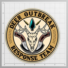 Wildlife Hunting Stickers Set - Deer, Hog, Duck, Coyote and Pheasant - Decals for Hunting Enthusiasts - Decals are 5.5 Inches (Deer Outbreak)