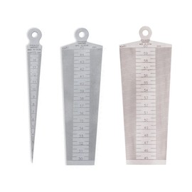 3 Pieces Taper Gage, Double Sided Stainless Steel Metric Scale Wedge Feeler Hole Taper Gauge Ruler Measuring Tool Gauge Checker (1-15mm, 30-45mm, 45-60mm)