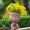LovTocTic Face Flower Pot Head Planter, Girl Heads Flowerpot, Lady