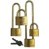 PLASTIMO 29447B Q5W-KAZ-294-47A Marine Padlock, Made of Rust Resistant Brass, Set of 3 (Same Key Release), Size S, 1.2 inches (30 mm)
