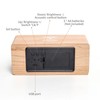 Digital Wooden Alarm Clock Electronic LED Time Display for Bedroom