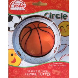 Circle, Emoji, Basketball, Baseball, Soccer Cookie Cutter, Premium Food-Grade Stainless Steel, Dishwasher Safe