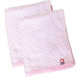 Imabari Towel Brand POCOTTON Face Towel, Set of 2, 13 x 28.7 inches (33 x 73 cm), 100% Cotton, Thin, Water Absorbent, Everyday Use, Made in Japan, Pink