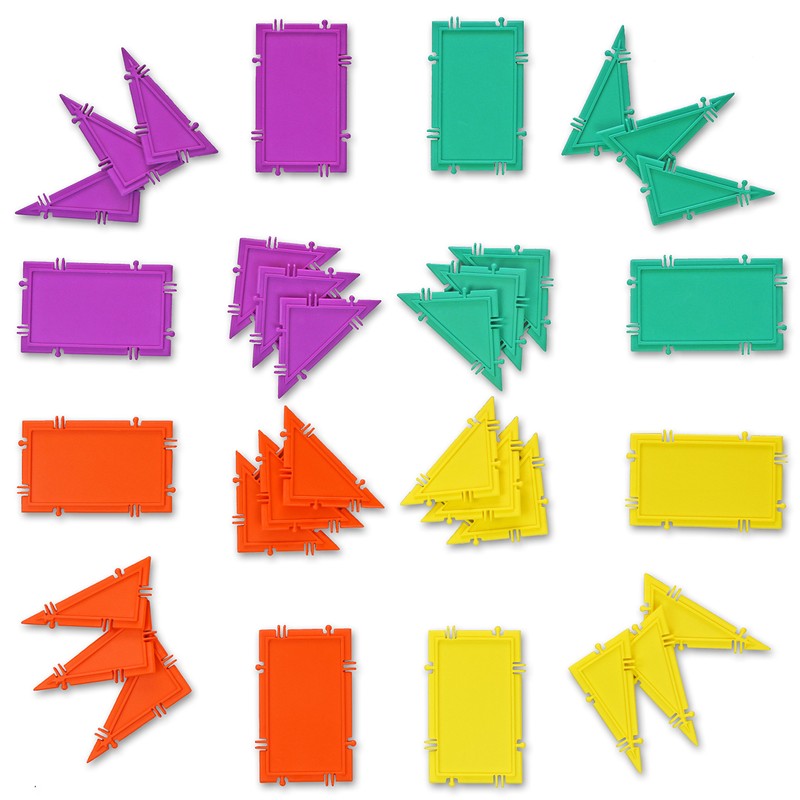 Geometiles Juego de construcción 3D para Aprender matemáticas, Incluye Muchas