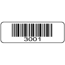 1000 Label Roll, 3001 Through 4000 Pre Printed Serial Number Barcodes 1-1/2" x 1/2" Sequential Bar Code Stickers - Consecutive Number, Set 4 | All Sets: B07356VJ1D