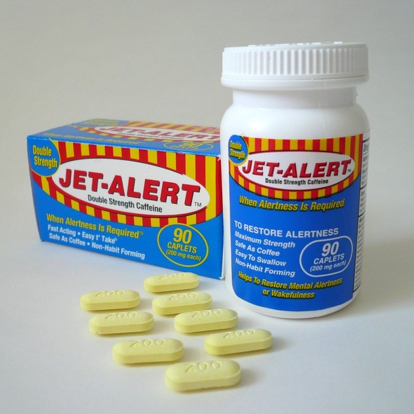 Jet-Alert Jet Alert Double Strength Alertness Aid Caplets, 200mg-90 Ct
