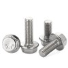 1/4-20 x 1-1/4" Flanged Hex Head Bolts Flange Hexagon Screws,