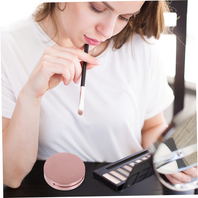 Ipetboom Eyelash Holder Pcs Plastic Eyelash Cases Round Rose Gold