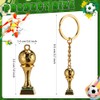 12 Pcs 3D Soccer Trophy Keychain Set - Perfect for
