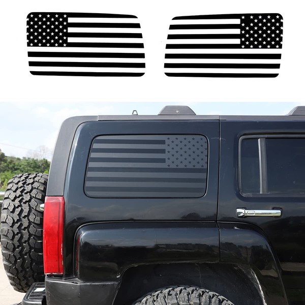 Rear Side Window American Flag Decals Fit for 2005-2009 Hummer