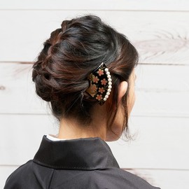 Kanzasi 8w505 Maki-e Kimono Hair Ornament, Cherry Blossom, Pearl, Everyday Use, Made in Japan, Hair Accessories, After-party, Kimono, Dresses, Graduation Ceremony, Entrance Ceremony, Hair Arrangement,