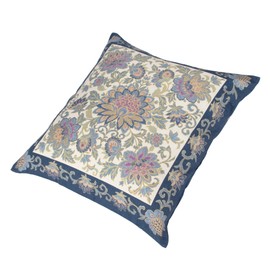 Nishikawa PG02083091 Zabuton Cover, Meisenban, 21.7 x 23.2 inches (55 x 59 cm), Washable, Chintz, Western Style, Made in Japan, Blue