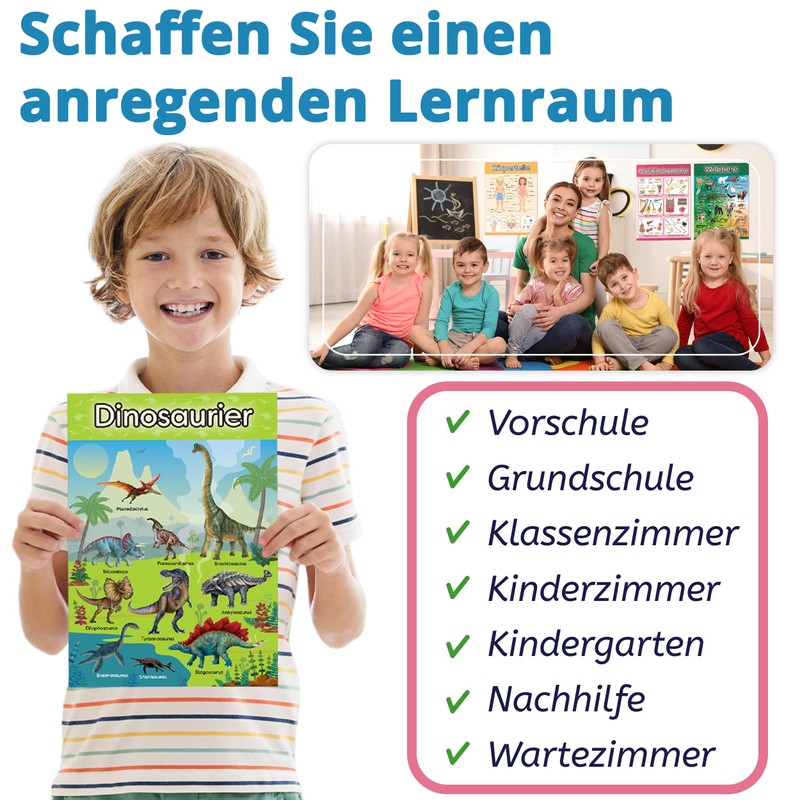 LOGIJO® 12 x Educational Montessori Learning Posters - Set A4