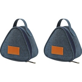YUYAKESHI Rice Ball Case, Cold Insulated Rice Ball Shaped Lunch Bag Insulated Rice Ball Case Triangle Lunch Bag Sandwich Mold Rice Ball Pouch 2 Pieces (Blue)