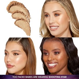 Too Faced Moon Crush Highlighter | Sheer, Powder, Glossy Glow, Highlighter Makeup 0.24 Ounce