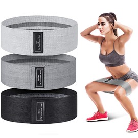 LETTURE Bandas de Resistencia Antideslizante con 3 Niveles, Set de 3 Banda Elastica Musculacion Fitness Bandas de Entrenamiento para Ejercicios de Gluteos, Piernas y Brazos, Yoga, Fitness, Crossfit