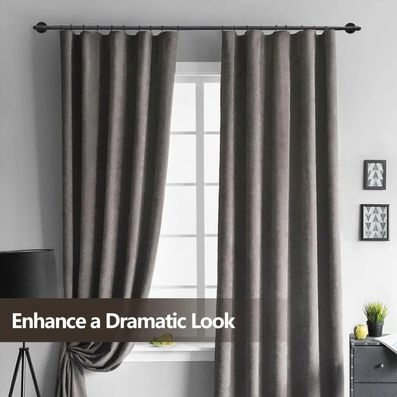 NiceCho 28" to 54" Long Window Curtain Rod sturdy hanger
