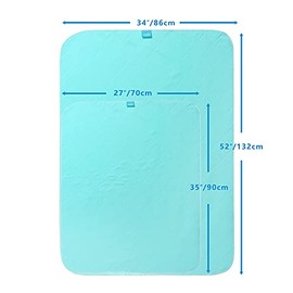Beedsooth Beedsooth Washable Premium Incontinence Bed Pad for Adults or Children with Bed wetting Super Absorbent Bed Protection Draw Sheets Green - 2 Pack (86132cm)