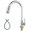 Chrome Polish Cold Water Sink Faucet, Single Handle Tap Swivel