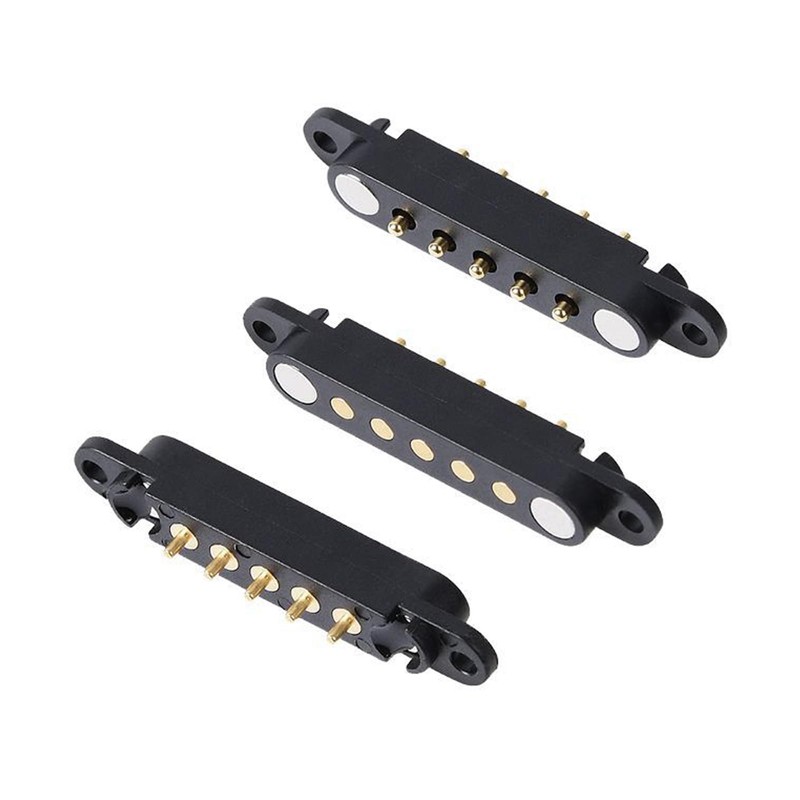 2 Pair Magnetic Pogopin Connectors, 2/3/4/5P 2A Male/Female 2.54MM Through