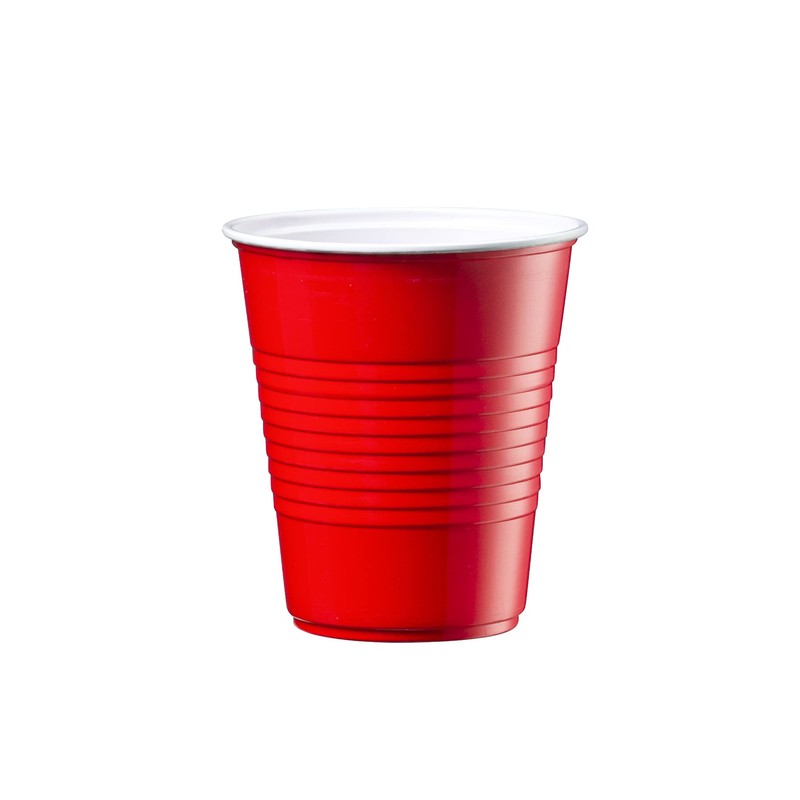 GUSTO [12 oz. - 40 Count Disposable Plastic Red Cups,