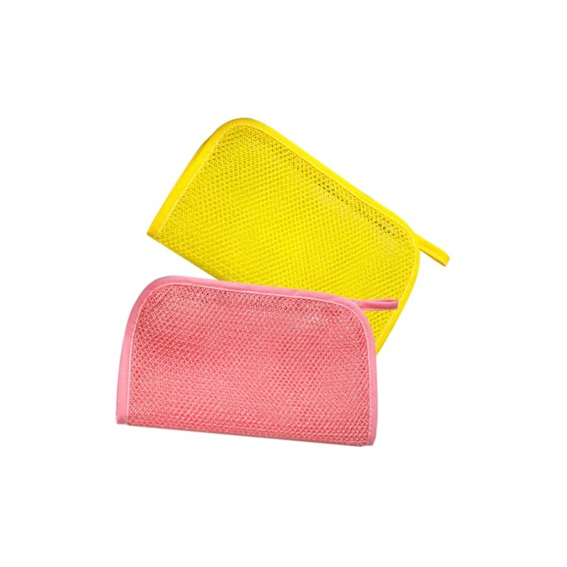 2 Piezas Esponja de Baño Exfoliante de Nylon, Color Aleatorio,