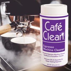 Stera Sheen - Café Clean - Professional Espresso Machine Cleaner - Premium Cleaner for At-Home Espresso Machines, Restaurant, & Cafe Quality Machines - Portafilter Cleaner - 20 oz Bottle (1 count)