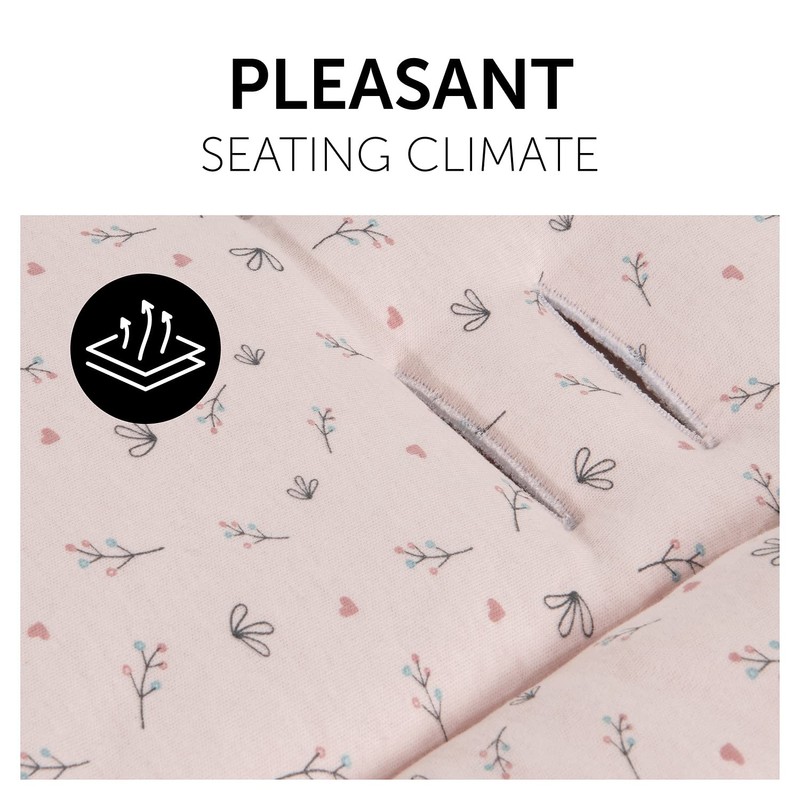 Hauck Padded Pushchair Liner, Flowers Rose - Universal Fit for