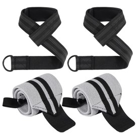 Correas de elevación y muñequeras, correas de muñeca de elevación de 24 pulgadas, neopreno acolchado para levantamiento de pesas, levantamiento de pesas, levantamiento de potencia, levantamiento de