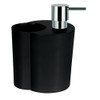Spirella Sun & Moon 2in1 Soap Dispenser & Tumbler, Black,