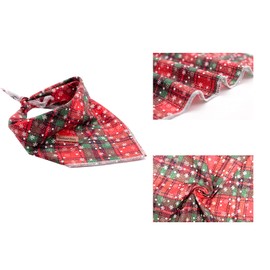 Lionheart glory Dog Bandana 1 Pack Washable Soft Cotton Christmas Plaid Bibs Scarf, Adjustable Kerchief Square Dog Bandanas for Large Dogs