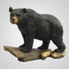 Lipco Poly Stone Bear On Log Figurine, 6.5-inch Length, Tabletop