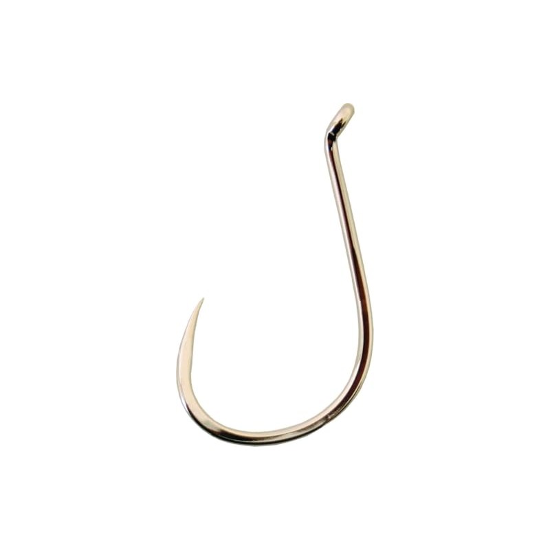 (Size 2/0, Nickel) - Gamakatsu Barbless Hooks - Nickel, Red