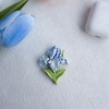 1 Pc Blue Iris Fridge Magnet, Handmade 3D Ceramic Flower