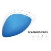 8-Pack Scaphoid Pads Blue Arch Support Pads, Adhesive Backing, Flat
