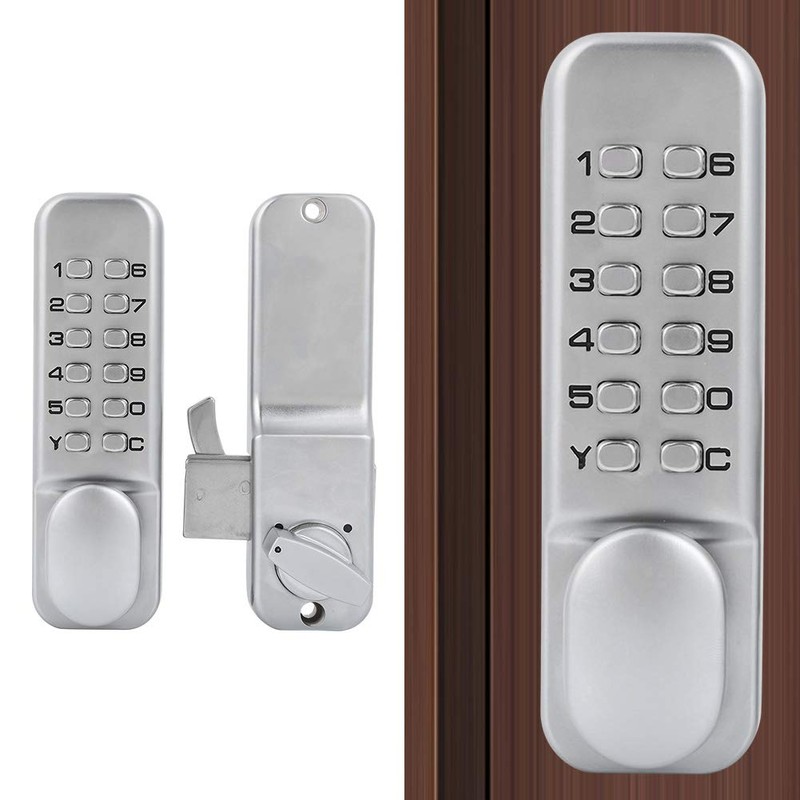 1‑11 Digitals Mechanical Password Door Lock Set, Zinc Alloy Sliding