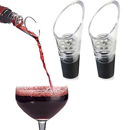 Trovety Aerators For Wine – 2-in-1 Diffuser Oxygenator and Pouring Dispenser for Enhanced Smoother Flavors of Red Wines – Silicone Aeration Breather (2 Pack Wine Aerator Pourer)