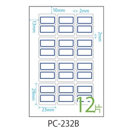 Nichiban Maitack PC-232B PC Laminate Index, Medium, 0.9 x 1.1 inches (23 x 29 mm), Blue Frame