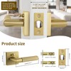Bak Bo Interior Privacy Door Handle with Lock, Indoor Knurled